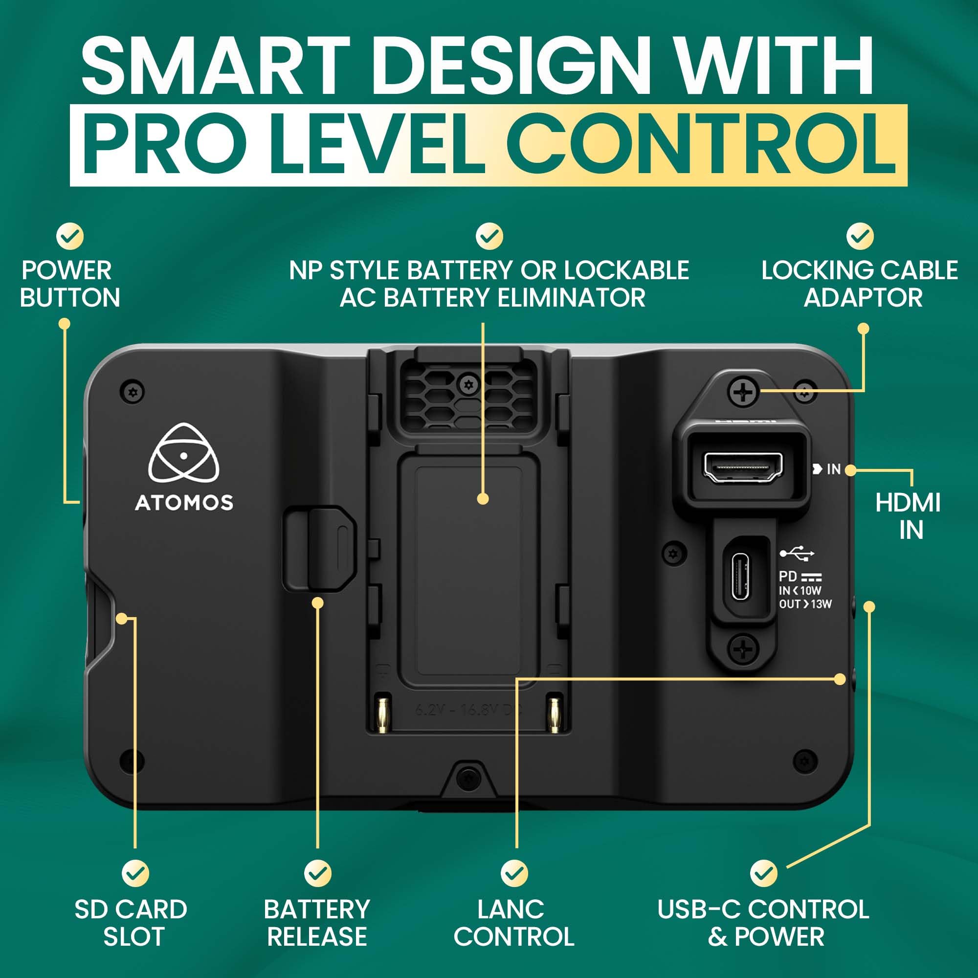 Atmos Shinobi 5.2インチ 4K外部モニター Atmos Shinobi 5.2インチ 4K外部モニター